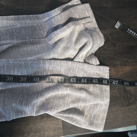 Paige Denim Heather Gray Side Split V Neck MIDI Dress - Picture 8 of 8